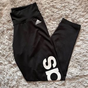 ADIDAS WOMENS CLIMALITE LOGO LEGGINGS 3/4